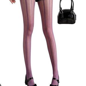 Falke Sheer Purple Patterned Tights Stockings
